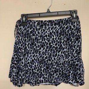 Urban Outfitters Blue Leopard Wrap Skirt/ Small
